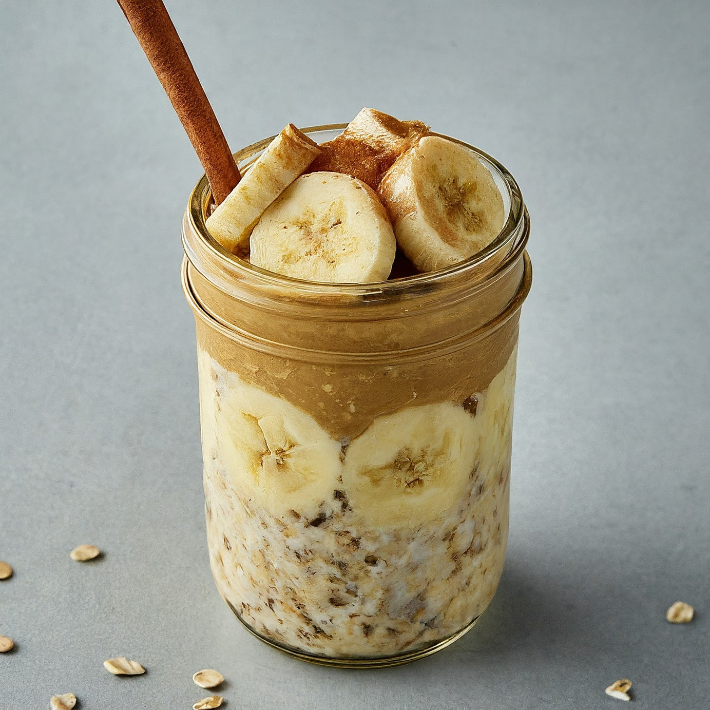 Nut Butter Banana Overnight Oats